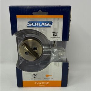 Single Cylinder Antique Brass Deadbolt